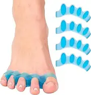 ZenToes Silicone Toe Spacers for Correct Toe Alignment, Bunion and Hammertoe Straighteners - 2 Pairs (Blue)