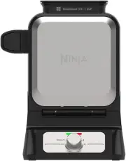Ninja BW1001 NeverStick PRO Belgian Waffle Maker Vertical Design 5 Shade Setting