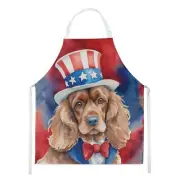 Cocker Spaniel Buff Patriotic American Apron