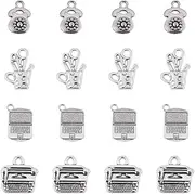 [SUNNYCLUE] 1 Box 64Pcs Office Supply Charms Authors Charm Tibetan Silver Alloy Notebook Telephone Pen Container Teacher School Charms for jewellery Making Charms DIY Necklace Bracelet Earring Beginners