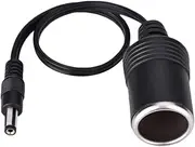 Bewinner Car Cigarette Lighter Extension Cable Plug, 12V-24V DC 5.5mm x 2.1mm Car Cigarette Lighter Cable, DC Female Plug to Car Cigarette Lighter Socket Female Converter Adapter Cord, 30cm / 11.8in