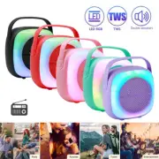 TWS Wireless Portable 6.5" Bluetooth Speaker Stereo Bass USB FM Radio RGB Lights