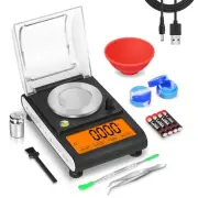Milligram Scale 50g/0.001g, Digital mg Scale with Calibration Weights, Jewelr...