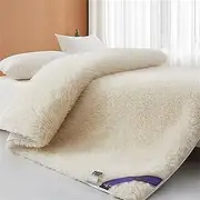 Wool Mattress Topper Full Double Queen Size, Foldable Mattress Pad Futon Mattresses, Warm Mattress for Cold Winter(150x190cm/59x75in)
