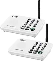 Wuloo Intercoms Wireless for Home 5280 Feet Range 10 Channel 3 Code, Wireless Intercom System for Home House Business Office, Room to Room Intercom, Home Communication System (2 Units Set, White)