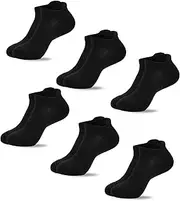 [Generic] Mens Running Socks, Trainer Socks 6 Pairs Ankle Sports Socks, Breathable Non-Slip Cotton Running Socks, Ideal for fitness, Work, Walking, Hiking, Cycling