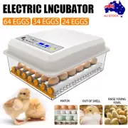 64 Egg Incubator Fully Automatic Digital Turning Chicken Duck Eggs Poultry