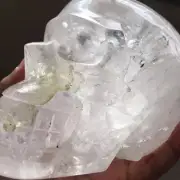 3.92 lb Natural quartz hand carved crystal skull reiki healing