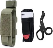 Survival Tourniquet with Scissors Fast Hemostasis,Exploration First Aid Kit Molle Pouch for Men Women Adventure Camping Hiking Hunting (Color : B)