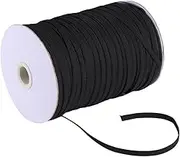 JEWEDECO Polyester Stretch Elastic Band 6mm x 180m Roll Buckle- Gym Belt for Women Men DIY Cuffs Clothing Accesories