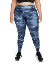 Nike Dri-fit One Plus Size Mid-Rise Camo-Print Leggings Blue Size 2X MSRP $70