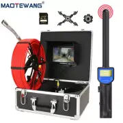 Sewer Drain Pipe Inspection Camera with Locator 9 inch 1080P DVR Screen 40M IP68