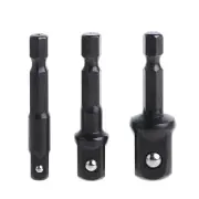 3 Pcs Socket Adapter Set Shank to 1/4 3/8 Inch Impact Driver Drill Bits