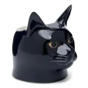 Lucky Black Cat Face Egg Cup Ceramic Egg Cup Quail Ceramics