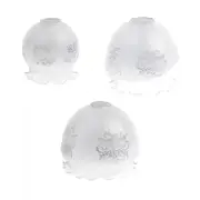 Acid Glass Scroll Pattern Small/Medium/Large in White Superlux Lighting - Q372, Q332, Q333