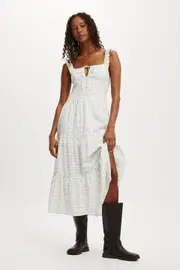 [Cotton On Women] Cotton On Women - Skye Corset Detail Maxi Dress - Talay daisy gardenia 14 TALAY DAISY GARDENIA