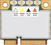 Wireless Network Card,Wireless Net Card Broad Connectivity Mini PCI‑E Wireless Card for Computer Laptop Desktop,High Speed Wireless Module Plug and Play