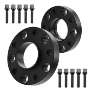 2pcs 1in 5x120 Wheel Spacers w/ 72.56mm Hub Bore M12x1.5 Studs for Select BMW