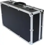 Aluminum Hard Case Briefcase Carrying Case Silver Flight Cases Portable Equipment Tool Case Box for Instruments Mechanical Tools 50X27cm