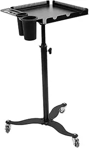 Amagogo Salon Tray on Wheels Barber Tool Trolley Hair Tools Organizer for SPA Salon