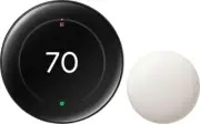 New Google Nest Learning Thermostat (4th gen) with Nest Temperature Sensor Black