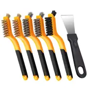 High-Quality Wire Brush Set for Cleaning - Stainless Steel, Brass, and Nylon Bru