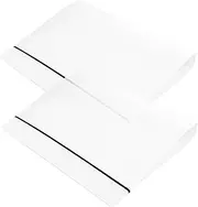 LALAFINA 2Pcs Clear Loose Leaf Notebook Shell with Binding Belt Cover for Refillable Binders for School and Office Organization