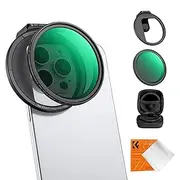 K&F Concept 67mm Magnetic Variable ND2-32 Filter (1-5 Stop) Set for Phone Lens Camera Mount Comaptible with iPhone 15 14 13 12 11 Series, Magnetic Neutral Density with Filter Holder Adapter