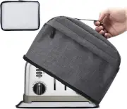 VOSDANS 4 Slice Toaster Cover with Removable Bottom 2-in-1 Dark Gray
