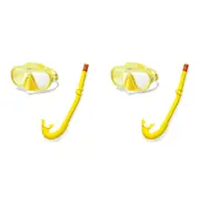 2x Intex Aqua Flow Play Adventurer Swim Snorkeling Snorkel/Goggles Kids 8y+ YL
