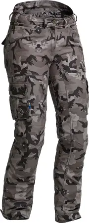 Lindstrands Zion Camo, textile pants waterproof women , color: Black/Dark Grey/Grey , size: 44