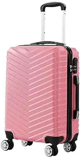 [Slimbridge] 20" Inch Luggage Suitcase Trolley Travel, Packing with Built-in Lock, Hard Shell, Wheels 360° Spinner Luggages Suitcases Carry On Bag, Rose Gold