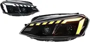 Car Lights Compatible For VW Golf MK 7 7.5 Headlights 2013-2017 LED Projetor Head Lamp Daytime Running Light Automotive Accessories(7.5 Headlights,Left Hand Drive)