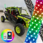 2FT Thick LED Whip Spiral Chasing RGB Fat Whip Lights For Can-Am Maverick X3 Max