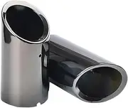 Car tailpipe 1/2Pcs Auto Car Exhaust Muffler Tip Pipes Covers for fit for VW for Tiguan for Passat B7 CC A3 8P A4 B8 Q5 A1 2009-2015 Car Accessories(2pcs Black)