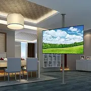 TV Ceiling Mount Adjustable Bracket - 360 Degree Rotating Frame, Partition Wall Rotating Rack Rotating TV Cabinet Rotating Base, Fits 32-75inch Screen Display, Up to 110 Lbs，170