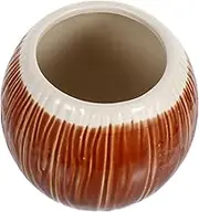 PLAFOPE 1pc Ceramic Coconut Cup Creative Drinking for Home Bar Restaurant Smooth Surface Lightweight Design for Tea Juice Alcohol for Parties and Cocktails