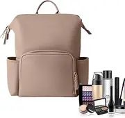 Nappy Changing Bag - Baby Changing Bags, 16.14 Inches Leather Diaper Backpack - PU Leather Stylish 20L Backpack with Insulated Pockets and Multi-Functional Storage Ideal for Mums Daily Outings