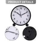 Lightweight and Compact Metal Bedside Table Clock Clear Numbers Black Alarm