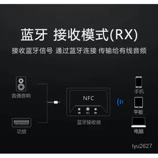 達而穩 藍牙接收器5.0無線轉接aux手機NFC音頻輸出老式音響音箱功放U盤播放3.5mm外接家用連接