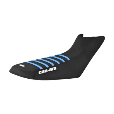 Can Am Outlander Max 450 570 650 850 1000 Seat Cover ALL BLK - LT BLUE Ribs #292