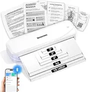 Phomemo Portable Printers, M833 Inkless Printer,Portable Thermal Printers Wireless for Travel,8.5''x 11''Thermal Printer Support Multi Sizes for Home,Office,Car,Compatible with Phone &Laptop