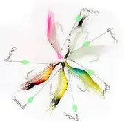 AIMALL 6PCS Soft Plastic Fishing Lures Tackle Prawn Shrimp, Glow Eyes & Hook, for Flathead, Bream, Cod, Bass, Realistic Design for Casting and Trolling