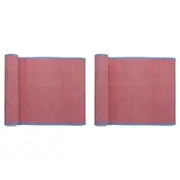 2PK Porto Lola Polycotton Ribbed Table Runner 33x180cm Fuchsia