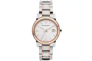 Burberry BU9105 The City Unisex Watch Silver / Rose Gold