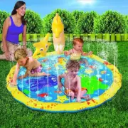 Inflatable Spray Splash Water Mat Kids Children Pad Outdoor Pool Beach Lawn Play