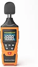 Meichoon Decibel Meter High Precision Digital Sound Level Meter A/C Weighted Range 30-130dB MAX/MIN Data Hold USB Interfac for Outdoor Home Factory