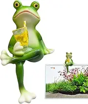 Frog Planter Pot Hanger - Cute Frog Flower Pot Hugger Resin Planter Pot Hanger,Animal Creative Frog Figurine Climbing Garden Decor for Yard