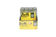 Scotch Double Sided Tape, Permanent, 1/2 in x 500 in 4 Dispensers