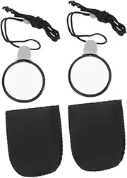 WHAMVOX 2pcs Portable Hanging Magnifying Glass Pendant with Rope Lightweight Jewelry Loupe Necklace for Seniors for Travel Reading and Outdoor Exploration